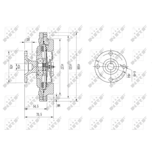 Spojka ventilátora chladenia 49604 /NRF/ - obr. 4