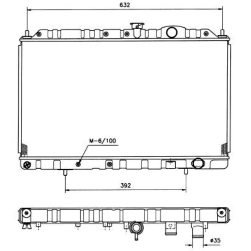 Chladič motora 513485 /NRF/
