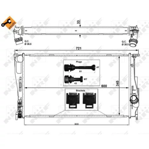 Chladič motora 53472 /NRF/ - obr. 5