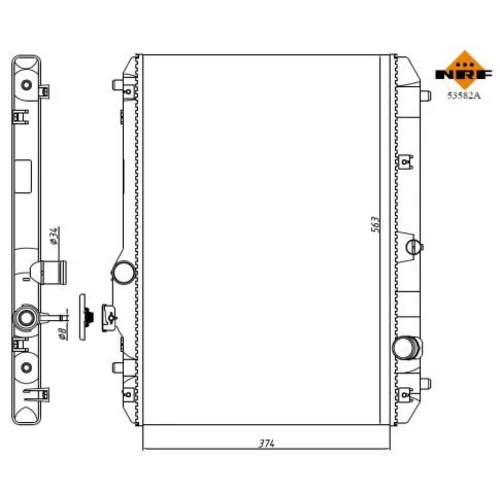 Chladič motora 53582A /NRF/ - obr. 4