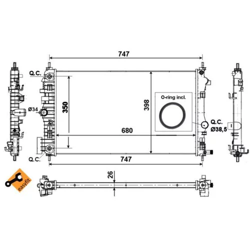 Chladič motora 53777 /NRF/ - obr. 4