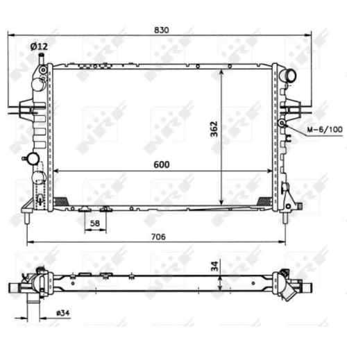 Chladič motora 53898A /NRF/ - obr. 3