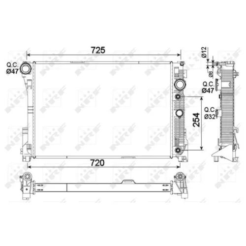 Chladič motora 53968 /NRF/ - obr. 4