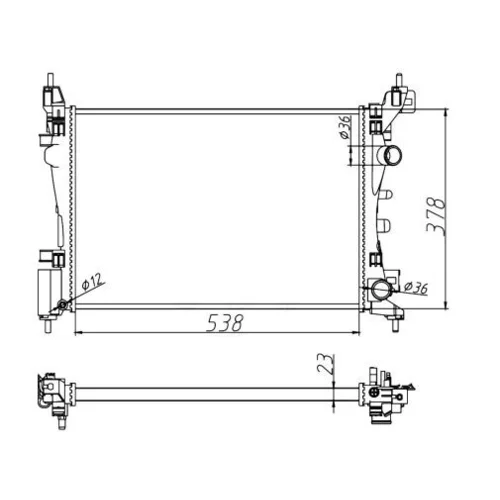 Chladič motora 55341A /NRF/ - obr. 4