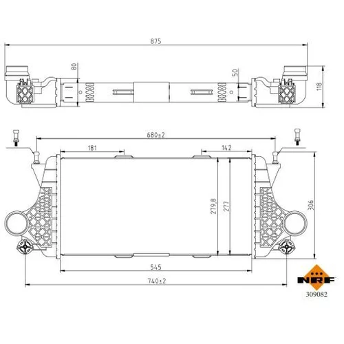 Chladič plniaceho vzduchu 309082 /NRF/ - obr. 4