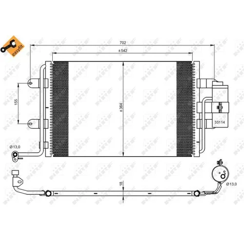 Kondenzátor klimatizácie 35227 /NRF/ - obr. 4