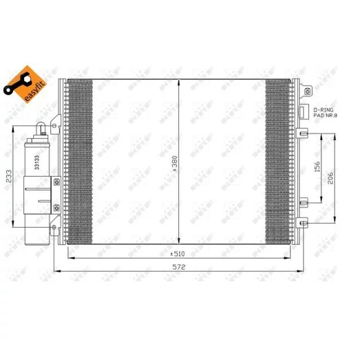 Kondenzátor klimatizácie 35967 /NRF/ - obr. 5