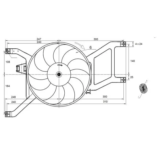 Ventilátor chladenia motora 470132 /NRF/ - obr. 5