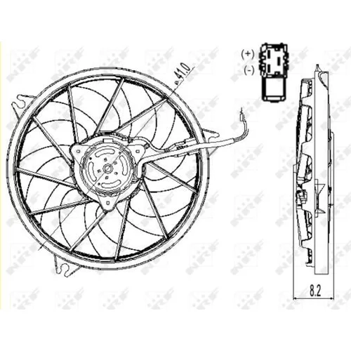 Ventilátor chladenia motora 47324 /NRF/ - obr. 2