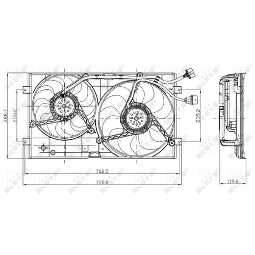 Ventilátor chladenia motora 47403 /NRF/ - obr. 1