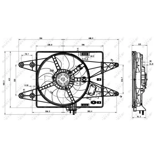 Ventilátor chladenia motora 47430 /NRF/ - obr. 1