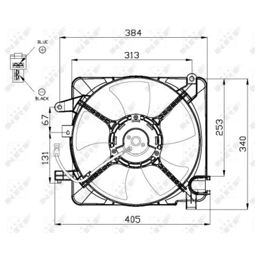 Ventilátor chladenia motora 47449 /NRF/ - obr. 2