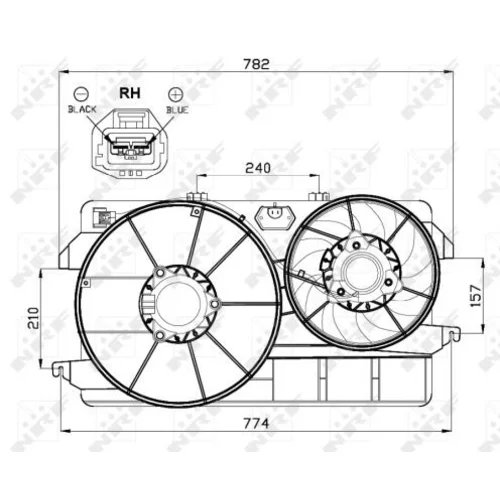 Ventilátor chladenia motora 47451 /NRF/ - obr. 2