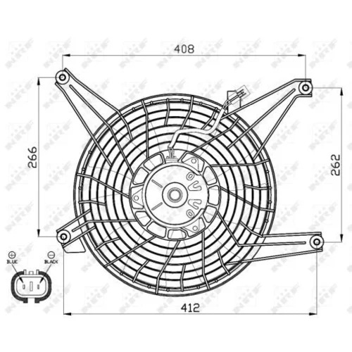 Ventilátor chladenia motora 47468 /NRF/ - obr. 2