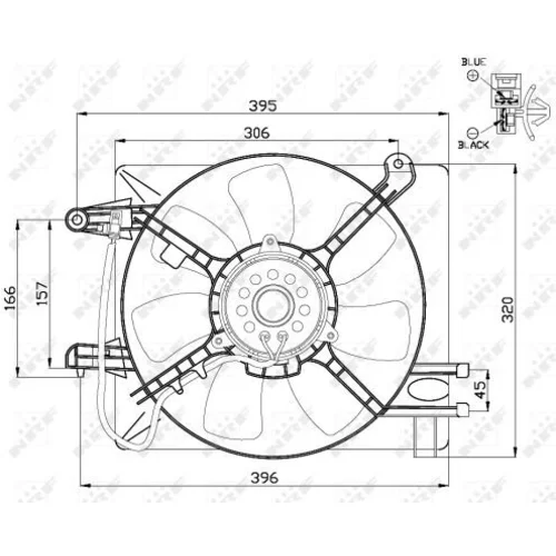 Ventilátor chladenia motora 47486 /NRF/ - obr. 2