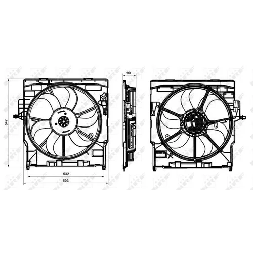 Ventilátor chladenia motora 47837 /NRF/ - obr. 1
