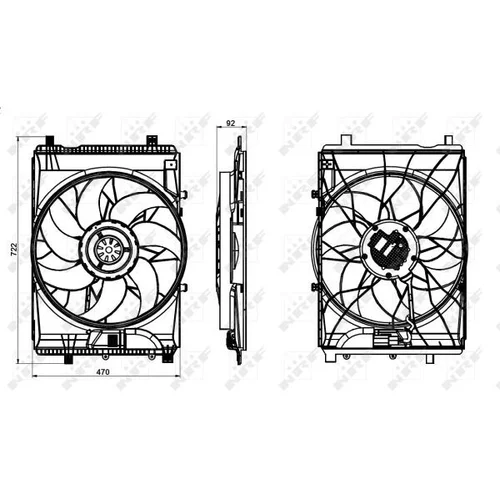 Ventilátor chladenia motora 47849 /NRF/ - obr. 2