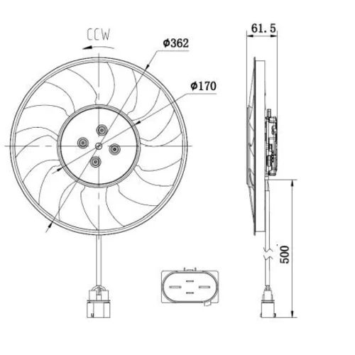 Ventilátor chladenia motora 47931 /NRF/ - obr. 4