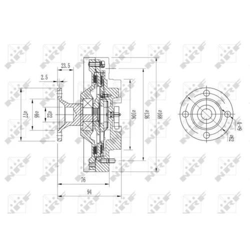 Spojka ventilátora chladenia 49579 /NRF/ - obr. 4
