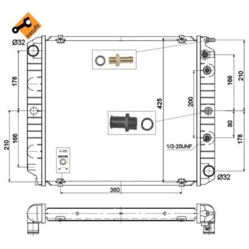 Chladič motora 514782 /NRF/ - obr. 5