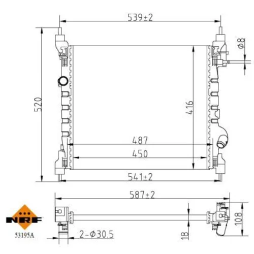Chladič motora 53195A /NRF/ - obr. 4