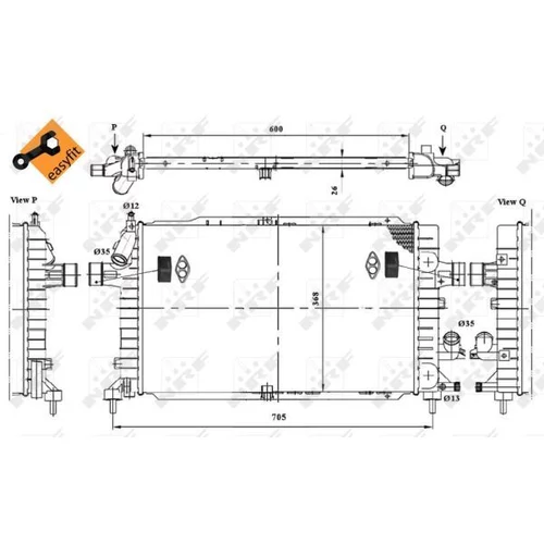 Chladič motora 53415 /NRF/ - obr. 4