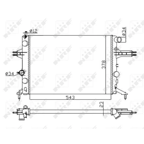 Chladič motora 53628A /NRF/ - obr. 4