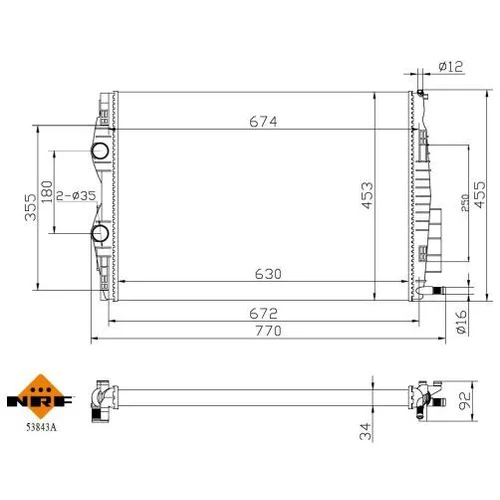 Chladič motora 53843A /NRF/ - obr. 4
