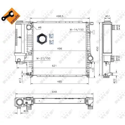 Chladič motora 53849 /NRF/ - obr. 5