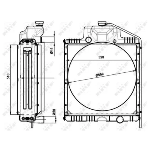 Chladič motora 54095 /NRF/ - obr. 4