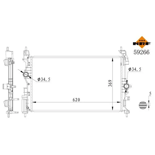 Chladič motora 59266 /NRF/ - obr. 4