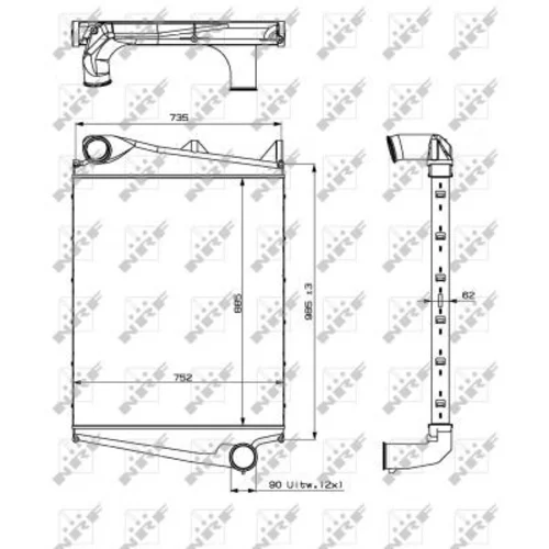 Chladič plniaceho vzduchu 309003 /NRF/ - obr. 4
