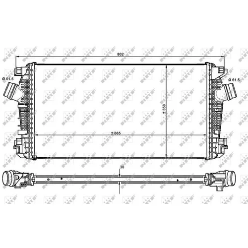 Chladič plniaceho vzduchu 30921 /NRF/ - obr. 4