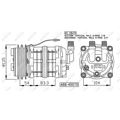 Kompresor klimatizácie NRF 32157G