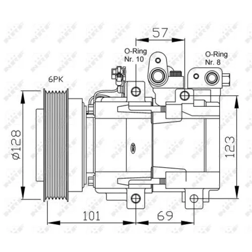 Kompresor klimatizácie 32204G /NRF/ - obr. 4