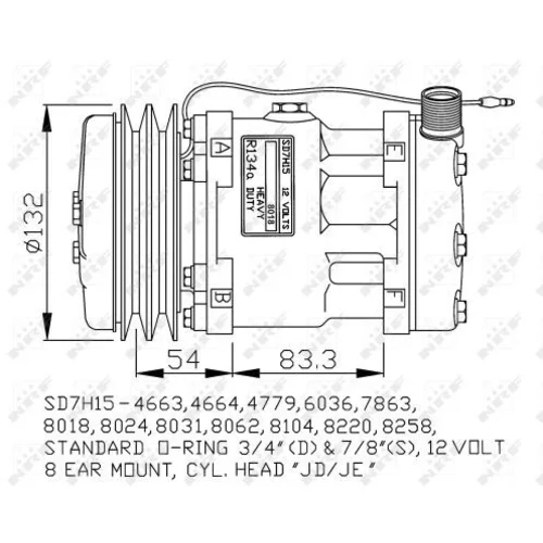 Kompresor klimatizácie 32238G /NRF/ - obr. 4
