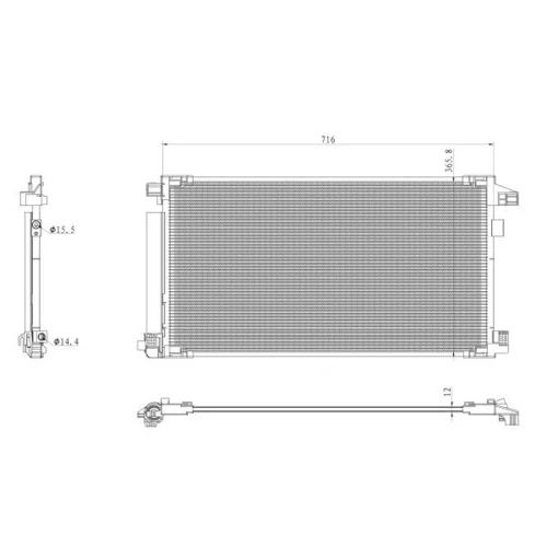 Kondenzátor klimatizácie 350500 /NRF/ - obr. 5