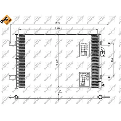 Kondenzátor klimatizácie 35249 /NRF/ - obr. 5