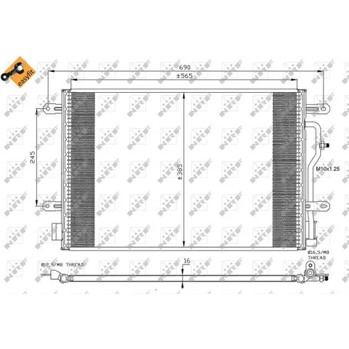 Kondenzátor klimatizácie 35404 /NRF/ - obr. 3