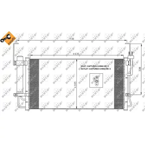 Kondenzátor klimatizácie 35429 /NRF/ - obr. 4