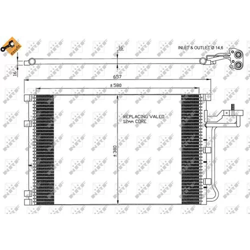 Kondenzátor klimatizácie 35616 /NRF/ - obr. 5