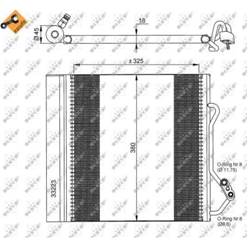 Kondenzátor klimatizácie 35720 /NRF/ - obr. 3