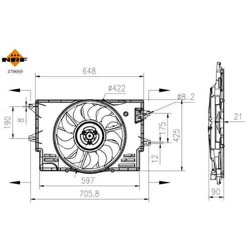 Ventilátor chladenia motora 470069 /NRF/ - obr. 4