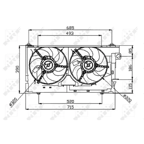 Ventilátor chladenia motora 47050 /NRF/ - obr. 1
