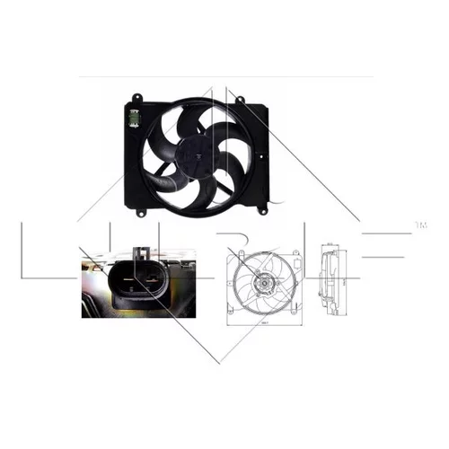 Ventilátor chladenia motora NRF 47255