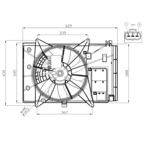 Ventilátor chladenia motora 47949 /NRF/ - obr. 4