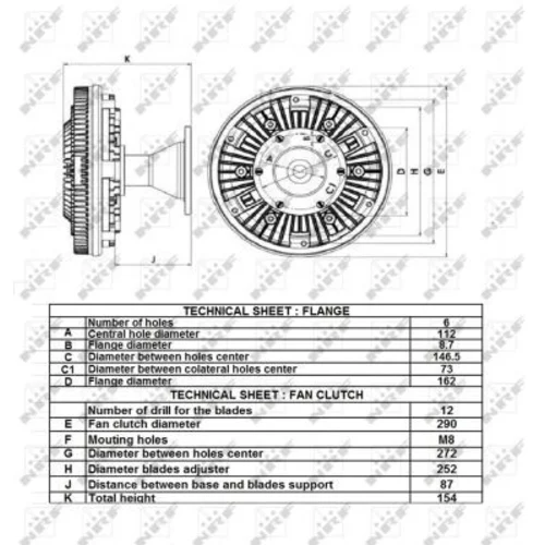 Spojka ventilátora chladenia 49157 /NRF/ - obr. 4