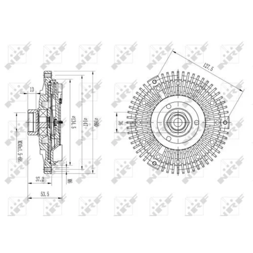 Spojka ventilátora chladenia 49633 /NRF/ - obr. 4