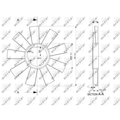 Koleso ventilátora chladenia motora 49812 /NRF/ - obr. 1