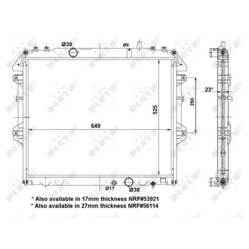 Chladič motora 53921A /NRF/ - obr. 4